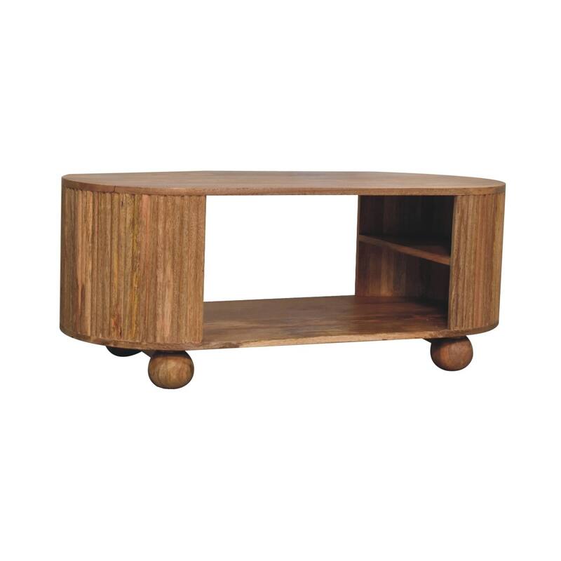 Artisan Furniture Solid Wood Soba Ball Open Coffee Table