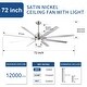preview thumbnail 10 of 25, YUHAO Modern 72 inch Outdoor/Indoor Windmill Integarted LED Large Ceiling Fan Lighting with DC Motor,Remote Control