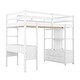 preview thumbnail 10 of 28, Twin Size Loft Bed with Built-in Desk with Two Drawers,Shelves,Multifunctional Loft Bed with Storage
