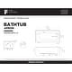 preview thumbnail 89 of 145, Fine Fixtures Acrylic-Fiberglass Soaking Bathtub, White. Alcove/Apron Front