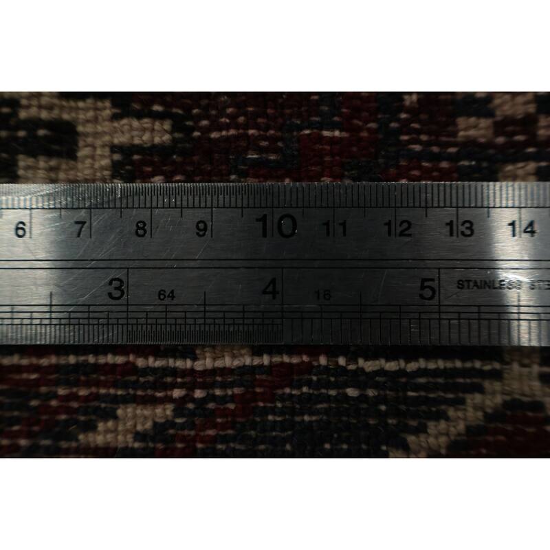 Hand Knotted Oriental 100% Wool Carpet Traditional All-Over Red Turkoman Area Rug - 12' 3'' X 8' 4''