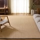 preview thumbnail 73 of 140, SAFAVIEH Natural Fiber Carmit Casual Border Sisal Rug 8' Square - Maize/Grey