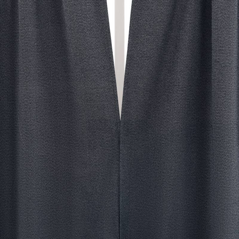 Sun Zero Prescott 2-Piece Herringbone Magnetic Closure Total Blackout Rod Pocket Curtain Panel Pair