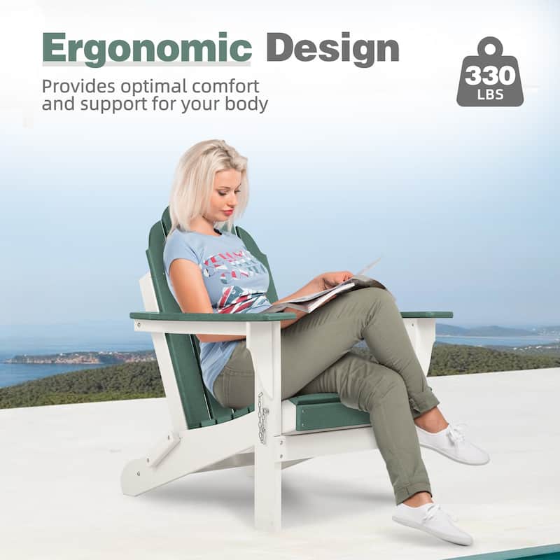 Aoodor Outdoor Folding Adirondack Chair
