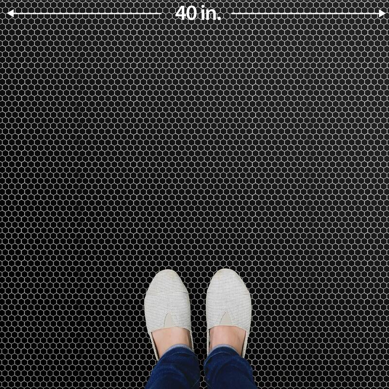 Merola Tile Colmena Hex Matte Carbon 11-1/2" x 11-5/8" Porcelain Mosaic Floor and Wall Tile