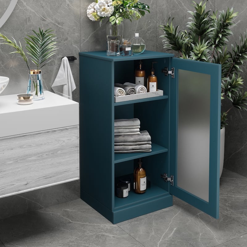 100% Solid Wood 16.5" Bathroom Cabinet with Optional Doors by Palace Imports