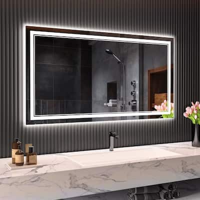 LED Bathroom Vanity Mirror Wall Mounted Anti-Fog Dimmable Mirror