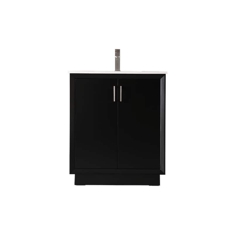 Elegant Lighting VF19630 Hayes 30" Free Standing Single Basin Vanity - Black