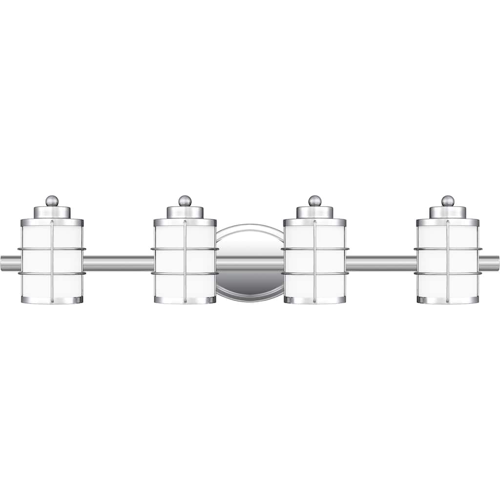 Hazlett 4-Light Polished Chrome Vanity Light