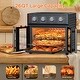preview thumbnail 9 of 8, PlumChef 26QT Large capacity French Double-Door Air Fryer Convection Toaster Oven, 1700W, 7 Preset Menus, 7-in-1 Multi-Function