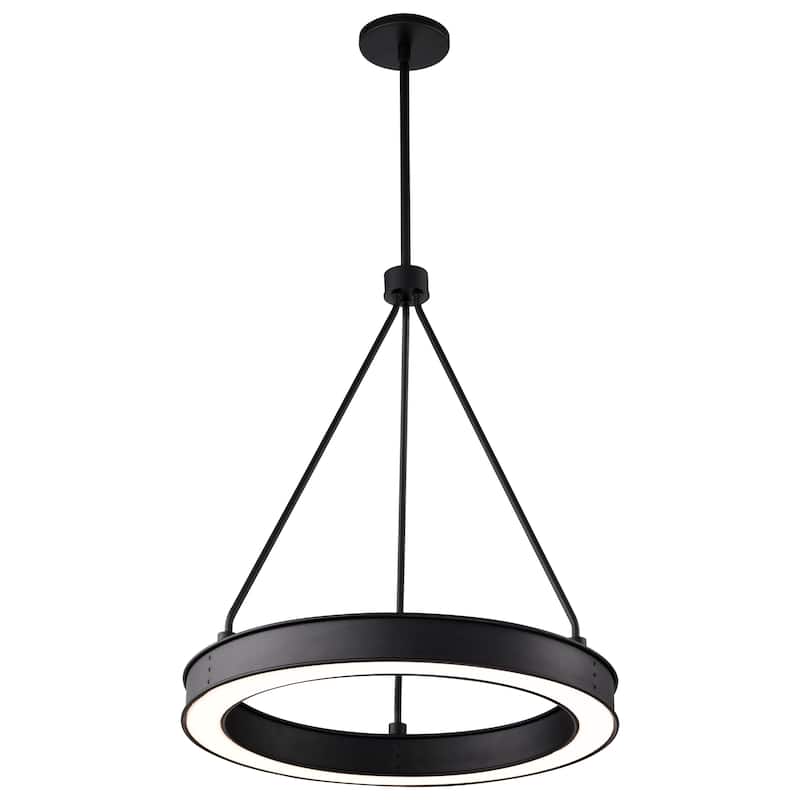Longford 20 Inch LED Pendant Textured Black Acrylic Lens - Textured Black