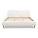 preview thumbnail 12 of 19, Roman Boucle Faux Sherpa Curved Headboard Upholstered Platform Bed