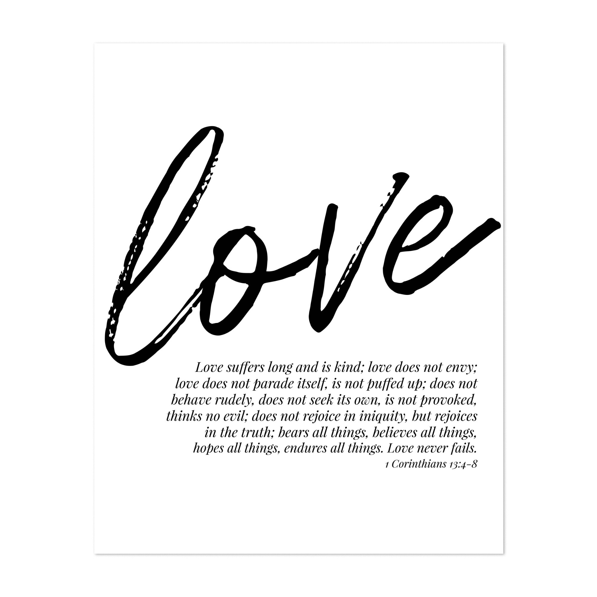 Shop Black Friday Deals On Bible Bible Verse Love Religion Unframed Wall Art Print Poster Overstock 31466538