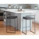preview thumbnail 6 of 7, Porch & Den Forrest Contemporary Black Stackable Fully Welded Counter Stool (Set of 2)