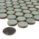 preview thumbnail 4 of 8, Merola Tile Hudson Penny Round Mint Green 12" x 12.63" Porcelain Mosaic Tile