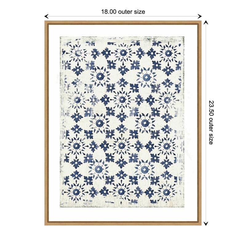 Navy Geo III by Aimee Wilson Framed Canvas Art