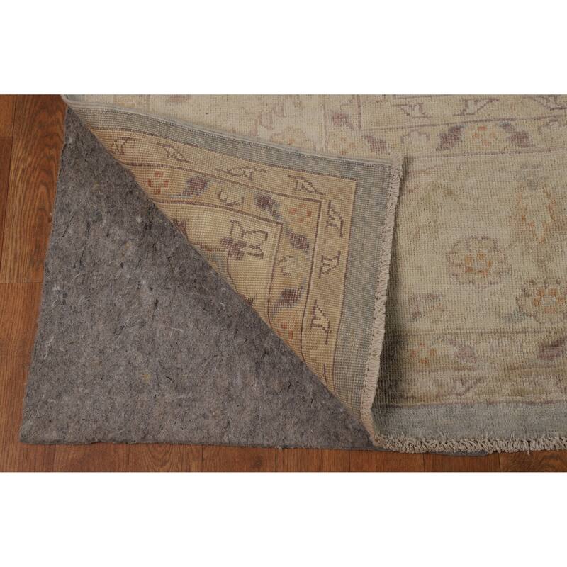 Vegetable Dye Oushak Turkish Area Rug Hand-Knotted Wool Carpet - 8'11" x 11'11"