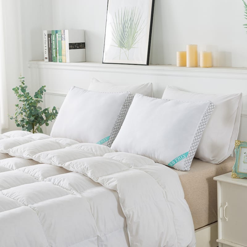 Waverly Antimicrobial Down Alternative Gusseted Pillow - White