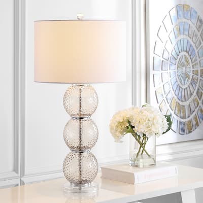 SAFAVIEH Lighting 29-inch Port Robert Glass Table Lamp (Set of 2)