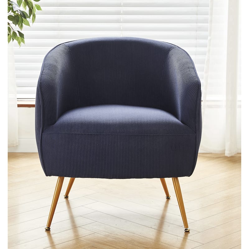 Modern Corduroy Channel Living Room Chair