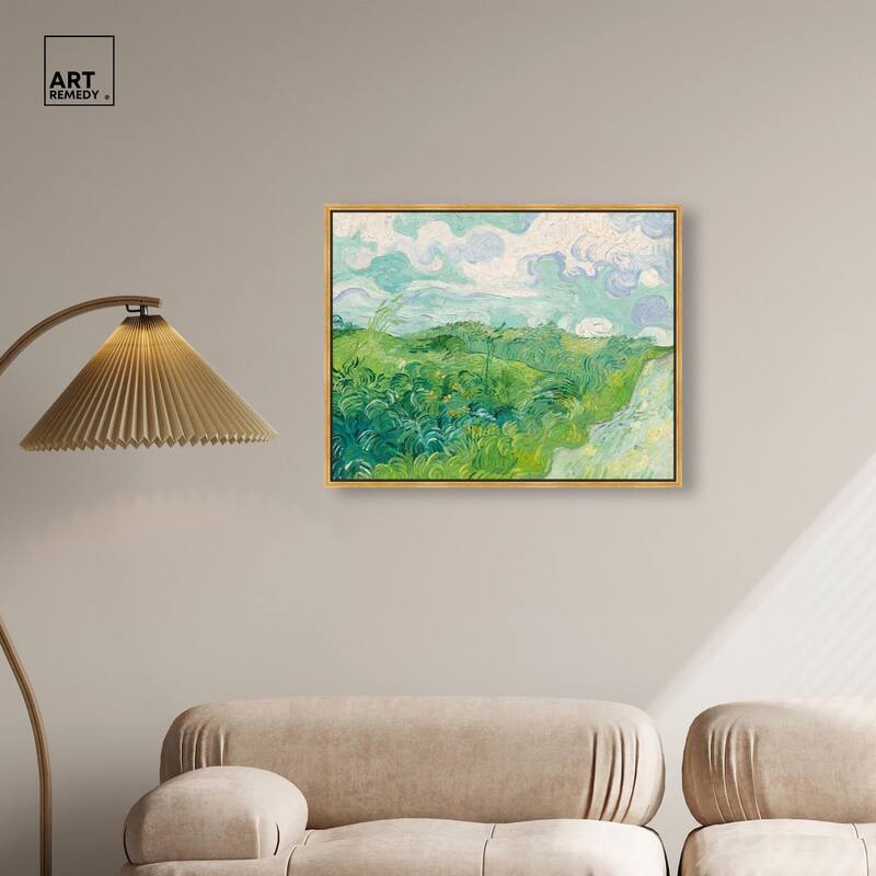 Green Wheat Fields Canvas by Art Remedy