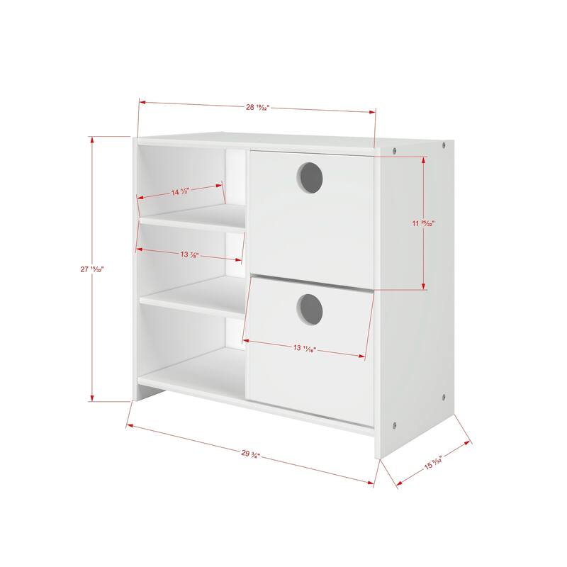 Donco Kids 2 Drawer Chest with Shelves