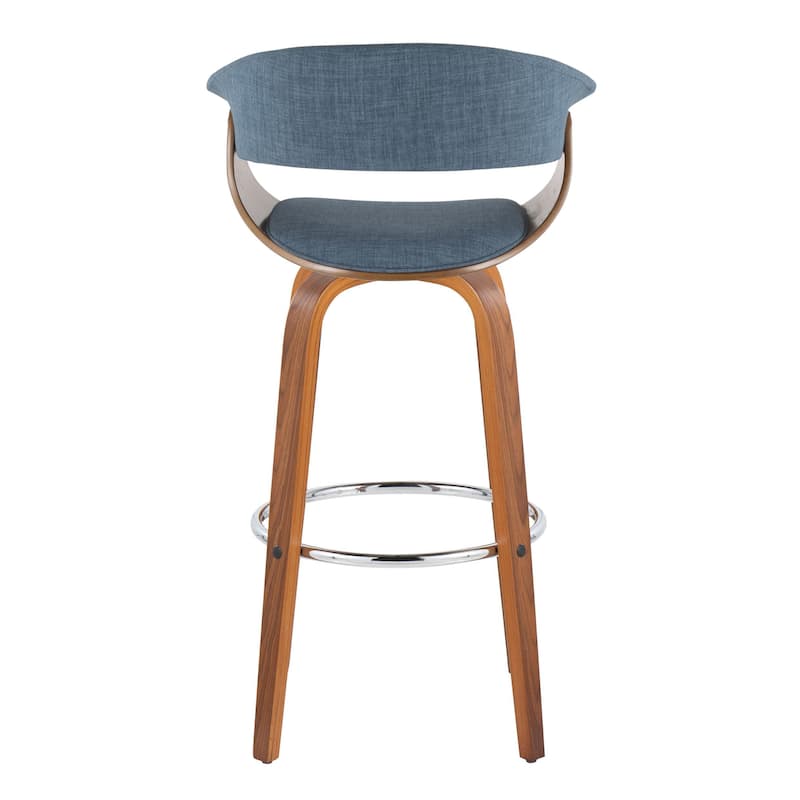 Carson Carrington Sauda 30" Fixed-Height Bar Stool with Bent Wood Legs (Set of 2)