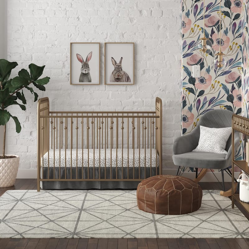 Little Seeds Monarch Hill Ivy Metal Crib - N/A