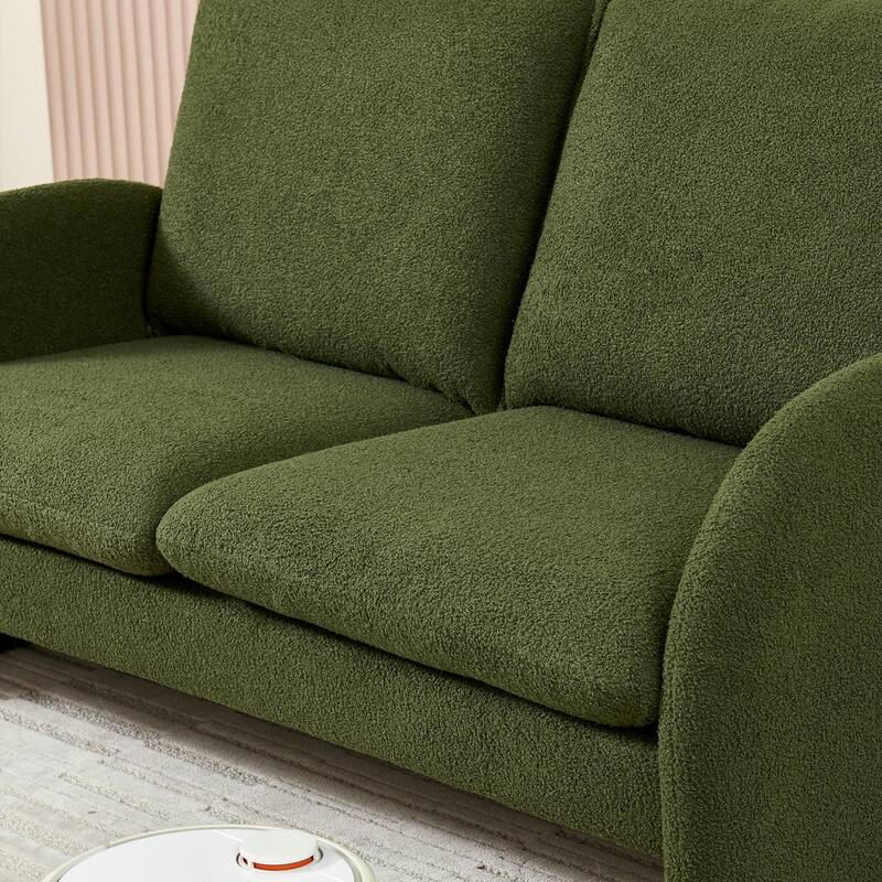Modern Sherpa Upholstered Accent Chair