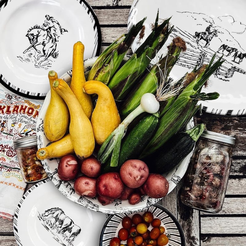 Paseo Road by HiEnd Accents Ranch Life Salad Plate Set, 4PC