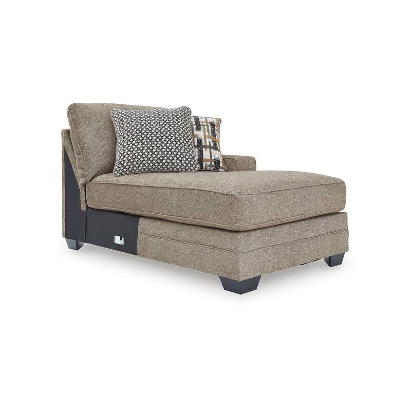 Signature Design by Ashley Cannonbrook Brown 3-Piece Sectional with Chaise - 139" W x 69" D x 40" H