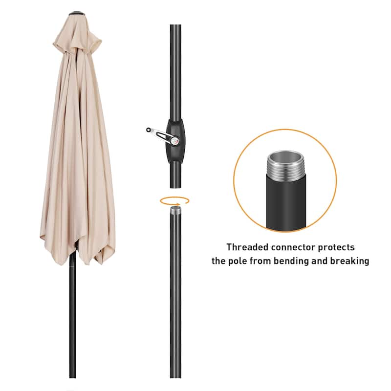 Ainfox 9ft Outdoor Patio Umbrella Without Base for Garden, Patio, Swimming Pool