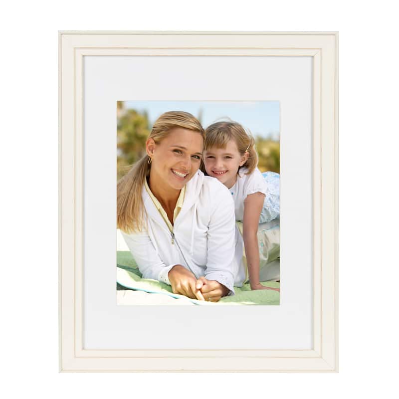 DesignOvation Kieva 11x14 matted to 8x10 Wood Picture Frame, Set of 4