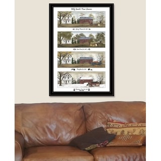 TrendyDecor4U Farmhouse "Four Seasons" Framed Print Wall Art by Billy ...