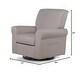preview thumbnail 14 of 18, Evolur London Upholstered Plush Seating Glider Swivel, Ergonomically Designed for Nursery