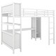 preview thumbnail 25 of 26, Metal Storage Loft Bed with Wardrobe And L-shaped Desk, Full Size