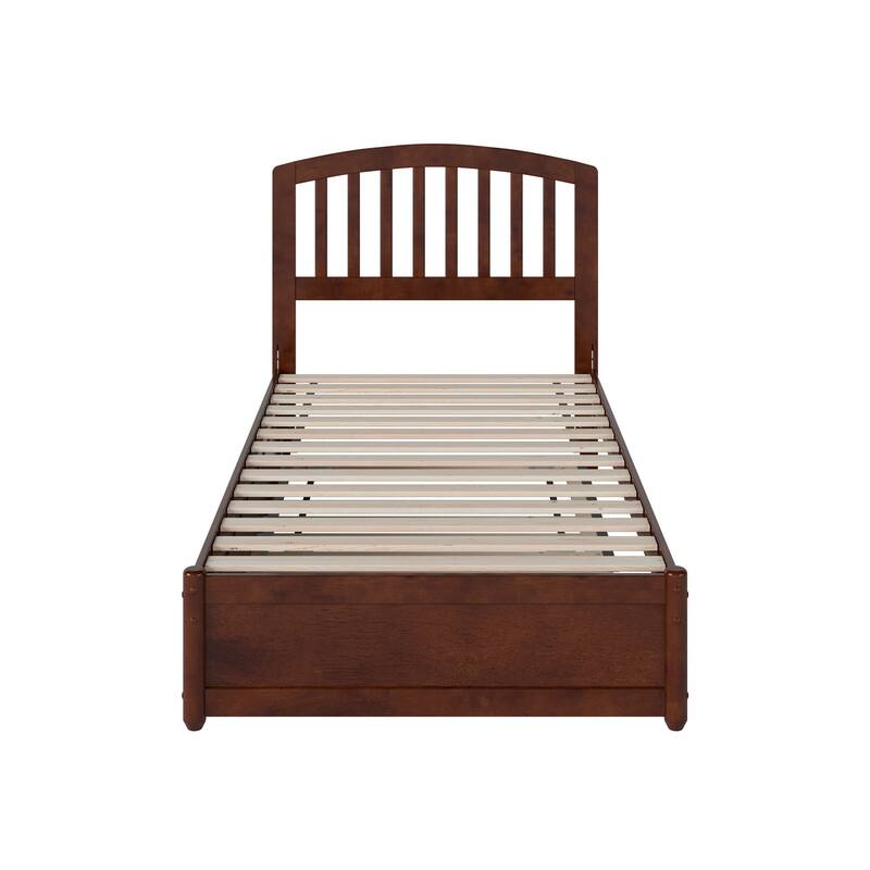 Lucia Platform Bed with Panel Footboard and Twin Trundle