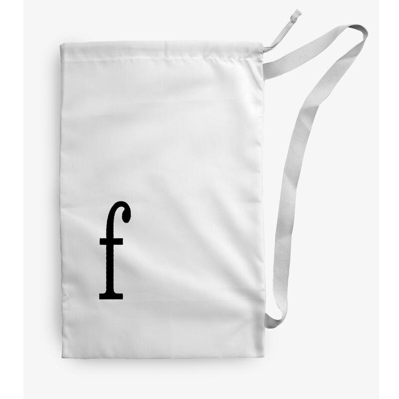 Modern Monogram Laundry Bag - 18" x 29" - White/Black