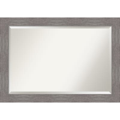 Beveled Bathroom Wall Mirror - Pinstripe Frame