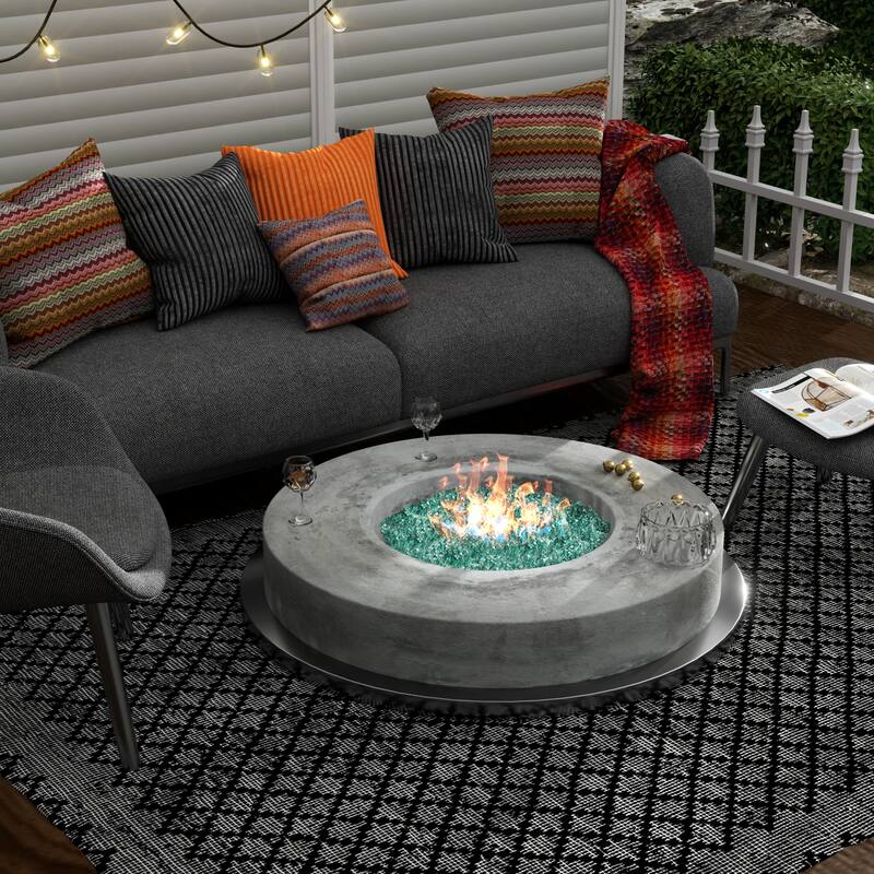 Blazeen Indoor Outdoor Firepit Fireplace Glass