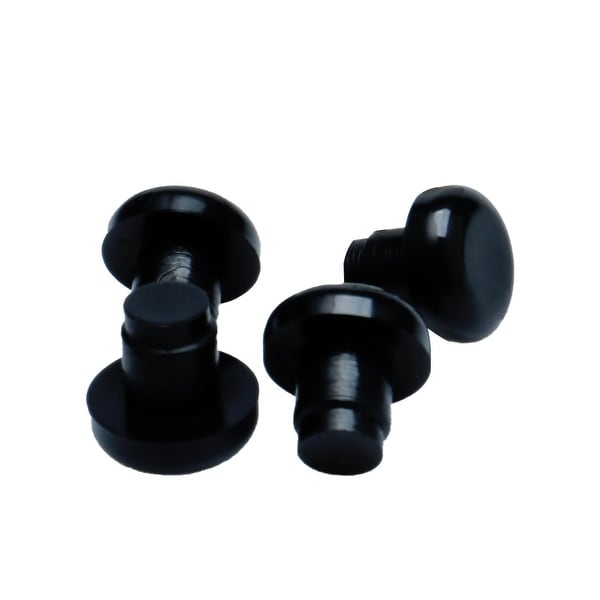4pcs 8mm Black Stem Bumpers Glide, Patio Outdoor Furniture Glass Table Top Anti-collision Embedded