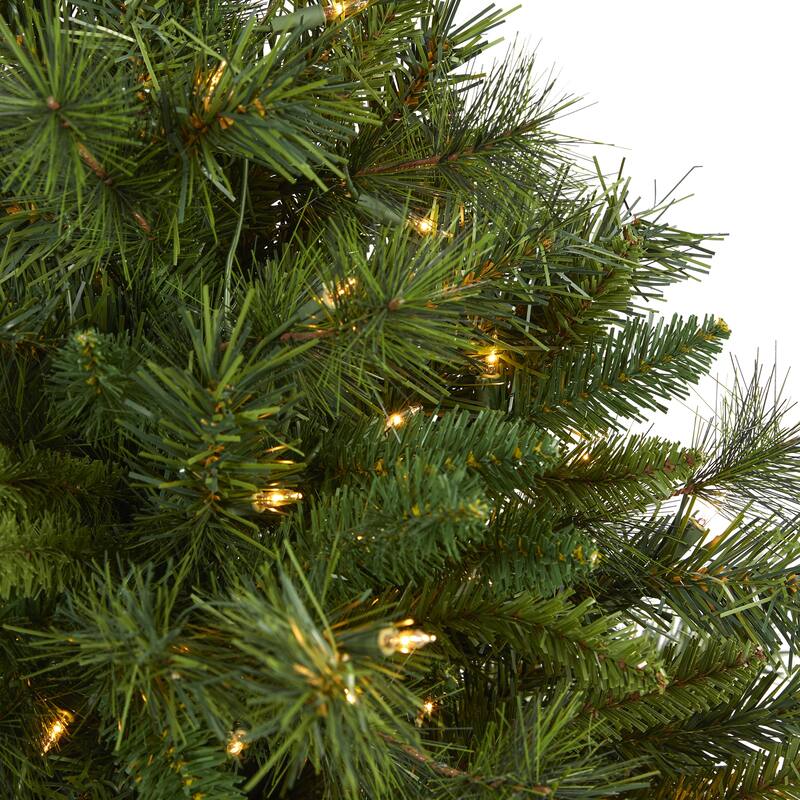 3’ Pre-lit Wyoming Pine Artificial Christmas Tree, Clear LED Lights - 3 Foot