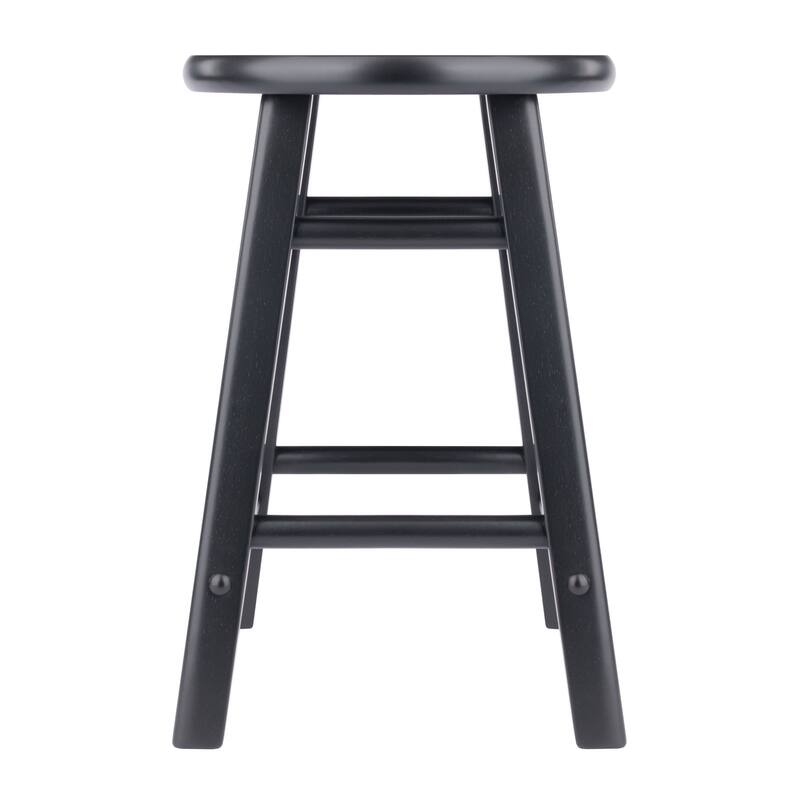 Element 2-Pc Square Legs Dining Stool Set, Black Finish - N/A