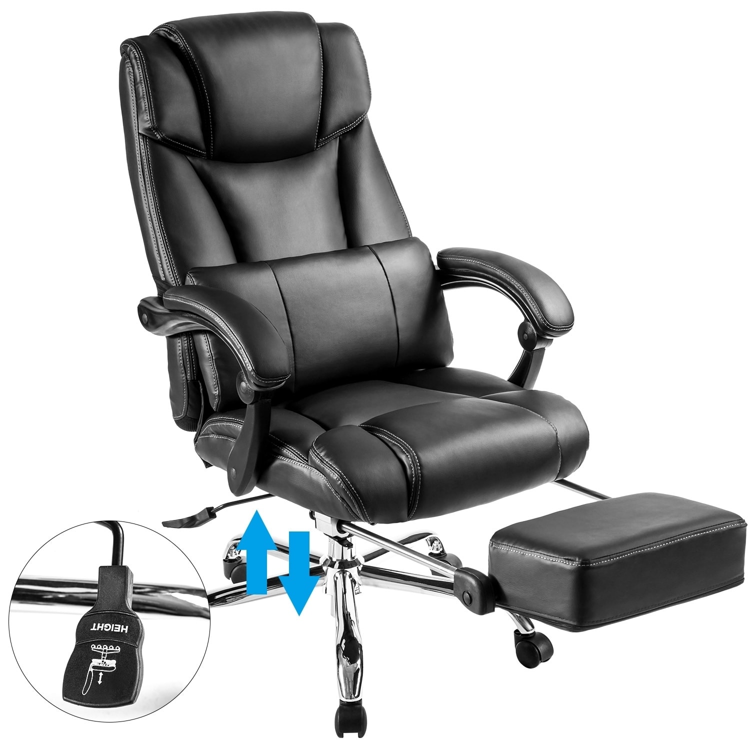 Big and tall hotsell office chair with footrest