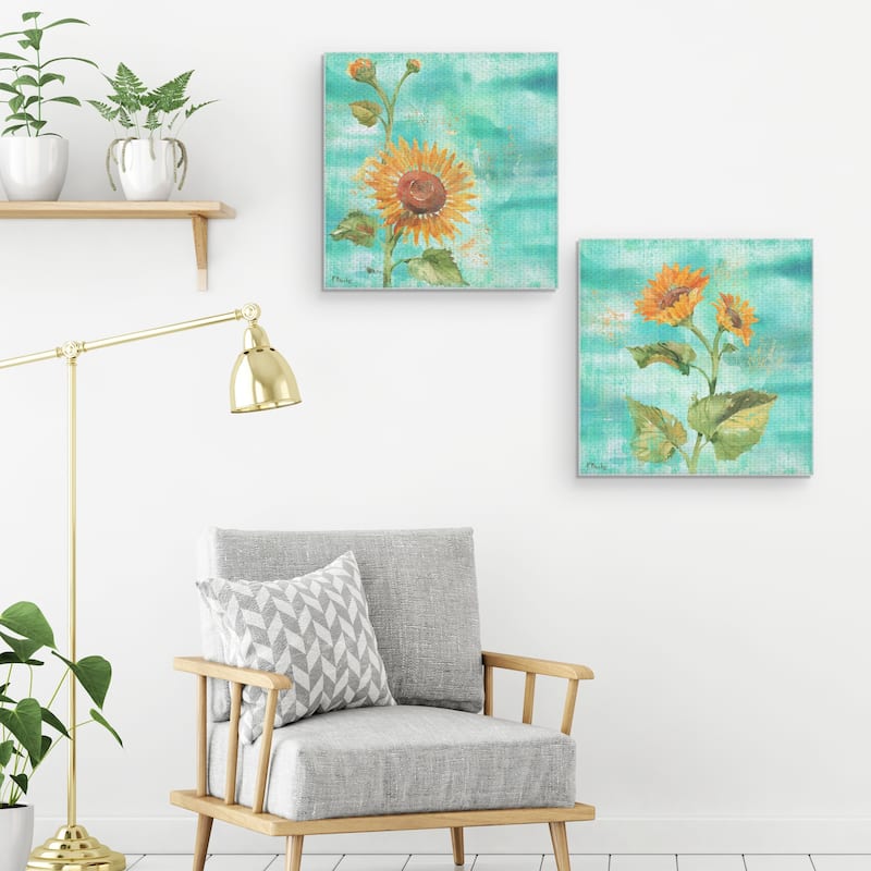 Arianna Sunflowers I, II by Paul Brent Canvas Art Prints