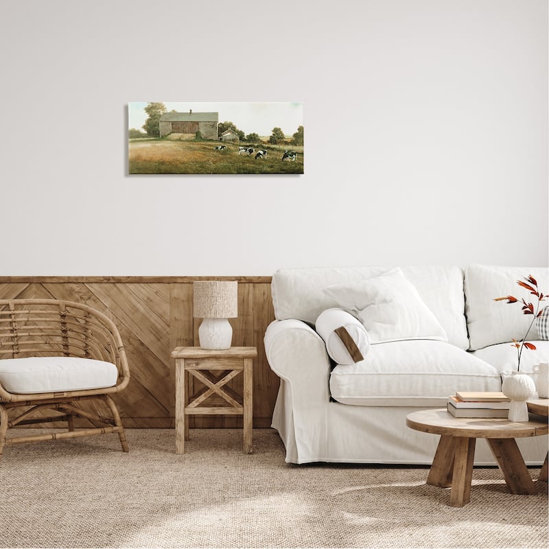 Stupell Traditional Cows Grazing Canvas Wall Art Design by Ray Hendershot