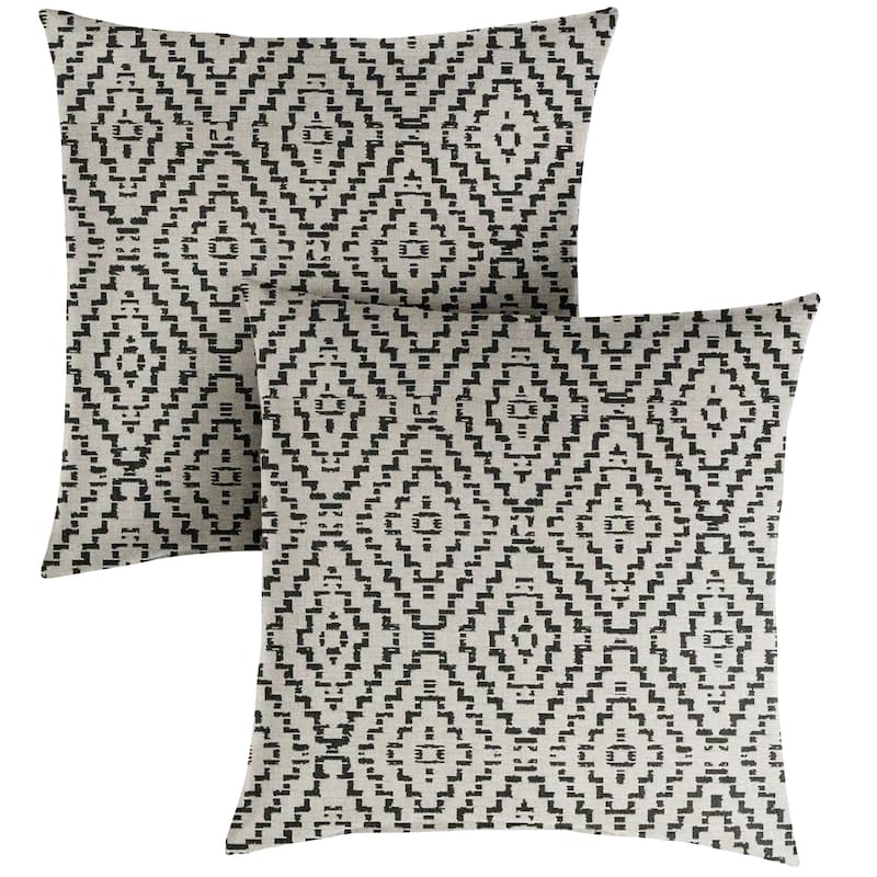 Sorra Home Sunbrella Boho Indoor/Outdoor Knife Edge Pillows (Set of 2)