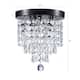 CO-Z 3-Light Mini Crystal Chandelier with Raindrop Crystals