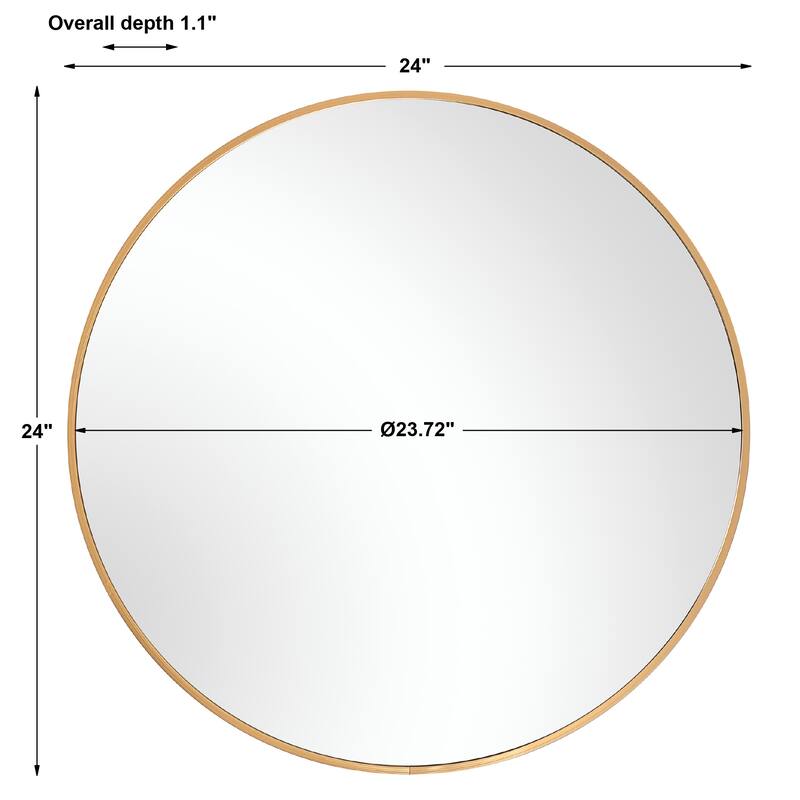 Copper Grove Aluminum Thin-framed Round Wall Mirror