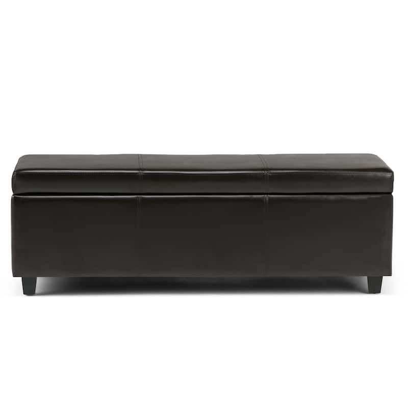 WYNDENHALL Franklin 48-in. Wide Contemporary Rectangular Storage Ottoman